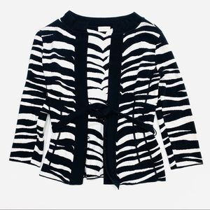 Valentino zebra print cardigan